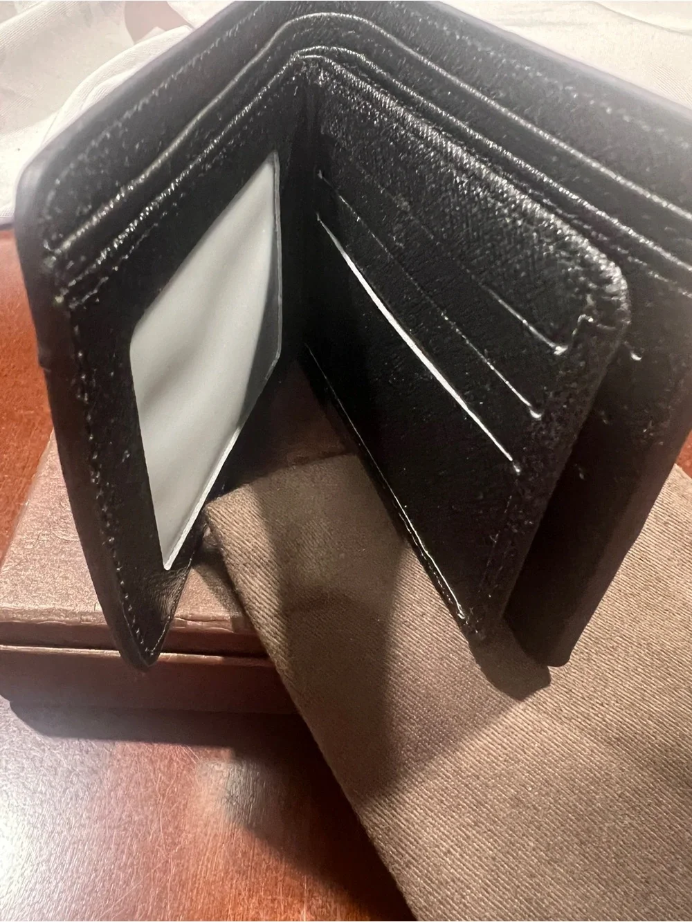 Men's Black Wallet with Tiger Print